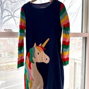 Mini Boden Kids Unicorn Long Sleeve dress - Multicolor